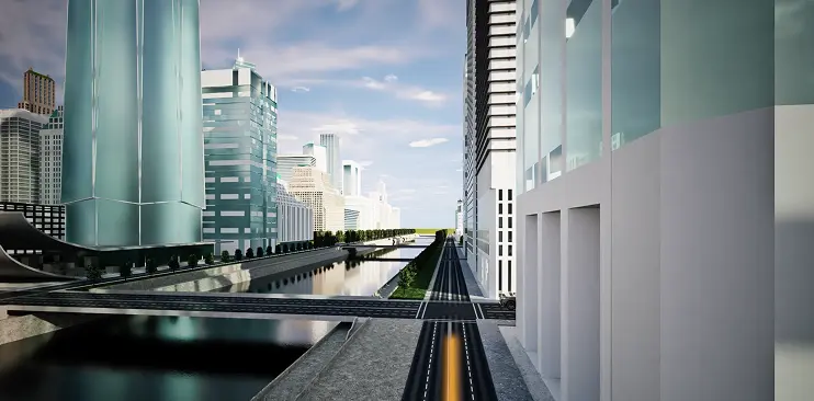 SCOPRI LA CITTà
TECNOLOGICA
DI MONT-ELE
Una città futuristica in cui innovazione e sostenibilità guidano lo sviluppo urbano. I trasporti ferroviari di nuova generazione, automatizzati e interconnessi, sono il cuore della mobilità, garantendo efficienza e basso impatto ambientale. L’energia elettrica, distribuita attraverso reti intelligenti e soluzioni rinnovabili, alimenta infrastrutture e stazioni trasformate in hub tecnologici.